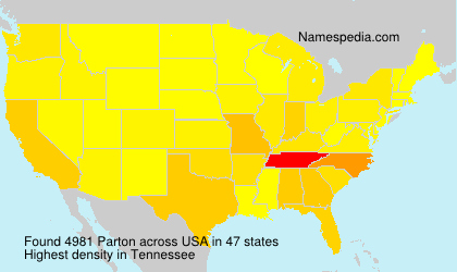 Surname Parton in USA Surname Parton in USA