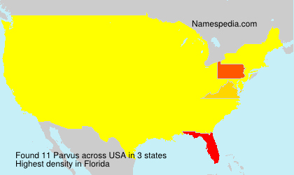 Surname Parvus in USA Surname Parvus in USA