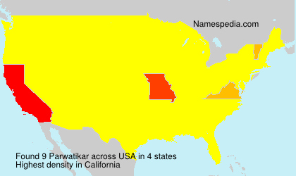 Surname Parwatikar in USA Surname Parwatikar in USA