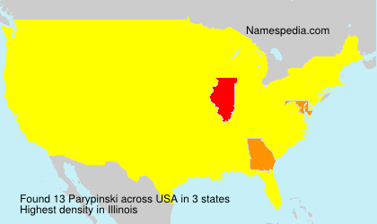 Surname Parypinski in USA