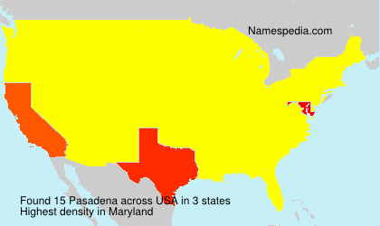 Surname Pasadena in USA Surname Pasadena in USA