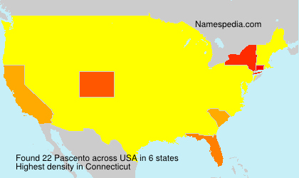 Surname Pascento in USA Surname Pascento in USA