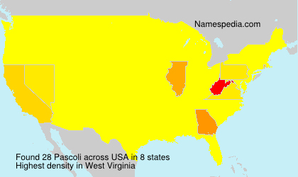 Surname Pascoli in USA Surname Pascoli in USA