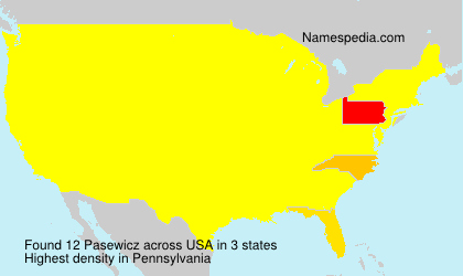 Surname Pasewicz in USA Surname Pasewicz in USA