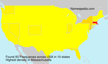 Surname Pasquarosa in USA Surname Pasquarosa in USA