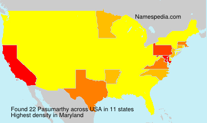 Surname Pasumarthy in USA Surname Pasumarthy in USA