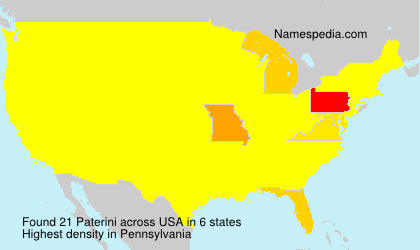 Surname Paterini in USA Surname Paterini in USA
