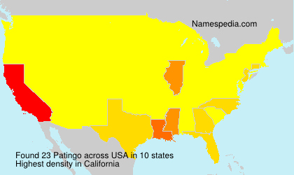 Surname Patingo in USA Surname Patingo in USA