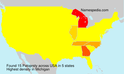 Surname Patoprsty in USA Surname Patoprsty in USA