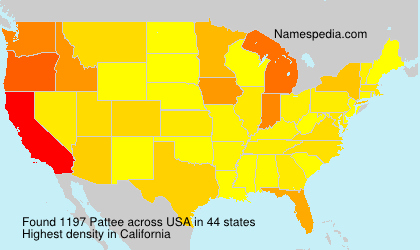 Surname Pattee in USA Surname Pattee in USA