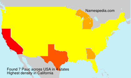 Surname Pauc in USA Surname Pauc in USA