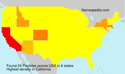 Surname Paulides in USA Surname Paulides in USA
