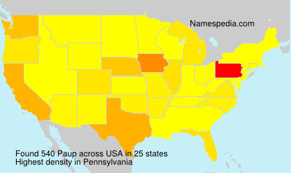 Surname Paup in USA Surname Paup in USA