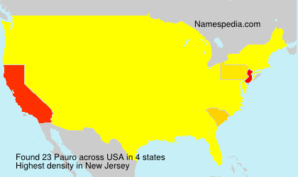 Surname Pauro in USA Surname Pauro in USA