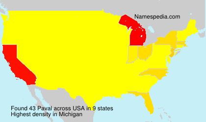 Surname Paval in USA Surname Paval in USA