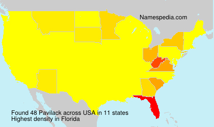 Surname Pavilack in USA Surname Pavilack in USA