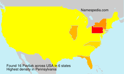 Surname Pavliak in USA Surname Pavliak in USA