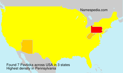 Surname Pavlicka in USA Surname Pavlicka in USA