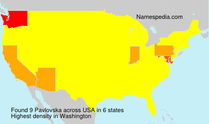 Surname Pavlovska in USA Surname Pavlovska in USA