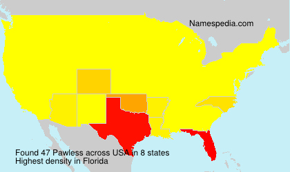 Surname Pawless in USA Surname Pawless in USA