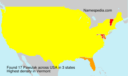 Surname Pawulak in USA