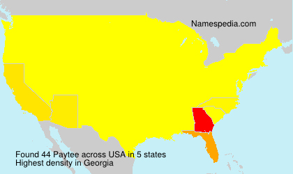 Surname Paytee in USA Surname Paytee in USA