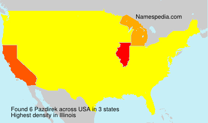 Surname Pazdirek in USA