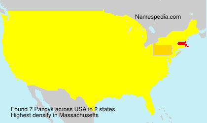 Surname Pazdyk in USA