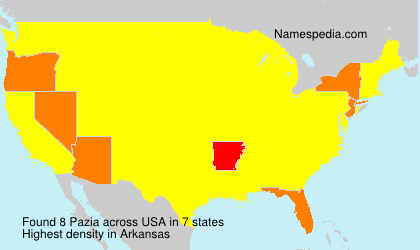 Surname Pazia in USA Surname Pazia in USA