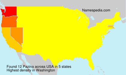 Surname Pazina in USA Surname Pazina in USA