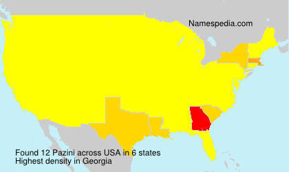 Surname Pazini in USA Surname Pazini in USA
