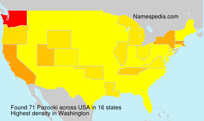 Surname Pazooki in USA Surname Pazooki in USA