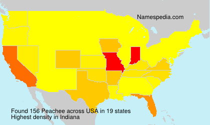 Surname Peachee in USA Surname Peachee in USA