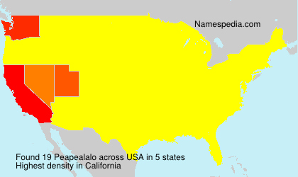 Surname Peapealalo in USA Surname Peapealalo in USA