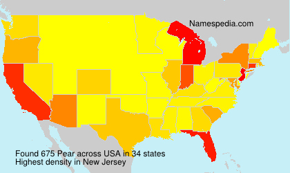 Surname Pear in USA Surname Pear in USA