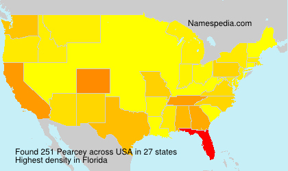 Surname Pearcey in USA Surname Pearcey in USA