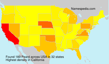 Surname Peard in USA Surname Peard in USA