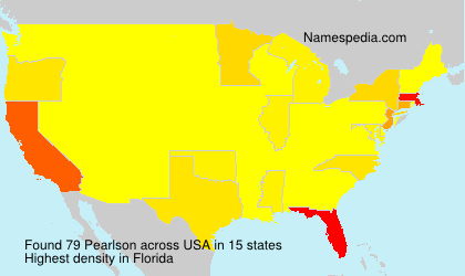 Surname Pearlson in USA