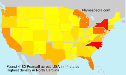Surname Pearsall in USA Surname Pearsall in USA