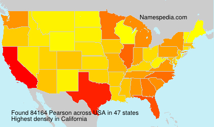Surname Pearson in USA Surname Pearson in USA