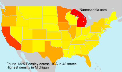Surname Peasley in USA Surname Peasley in USA