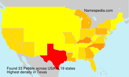 Surname Pebble in USA Surname Pebble in USA