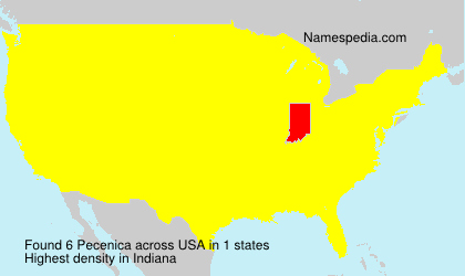 Surname Pecenica in USA