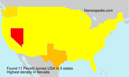 Surname Pecetti in USA Surname Pecetti in USA