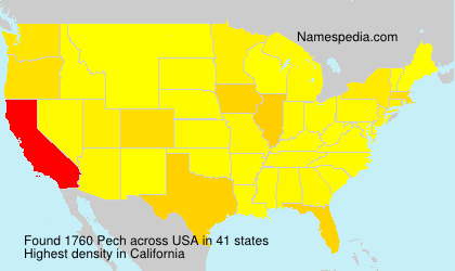 Surname Pech in USA Surname Pech in USA