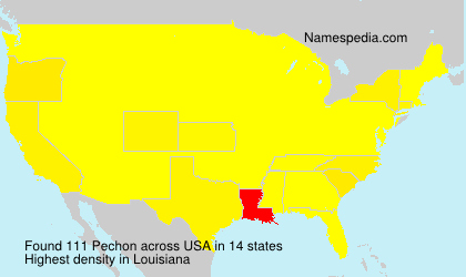 Surname Pechon in USA Surname Pechon in USA