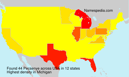 Surname Pecsenye in USA Surname Pecsenye in USA