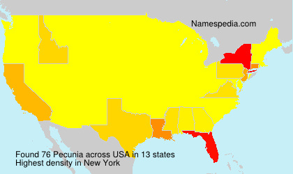 Surname Pecunia in USA Surname Pecunia in USA