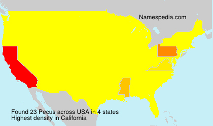 Surname Pecus in USA Surname Pecus in USA