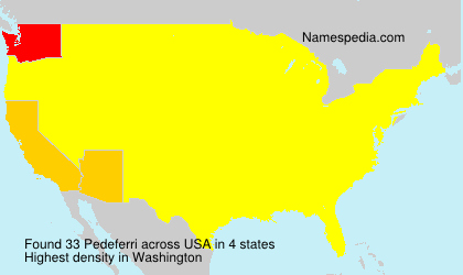 Surname Pedeferri in USA Surname Pedeferri in USA
